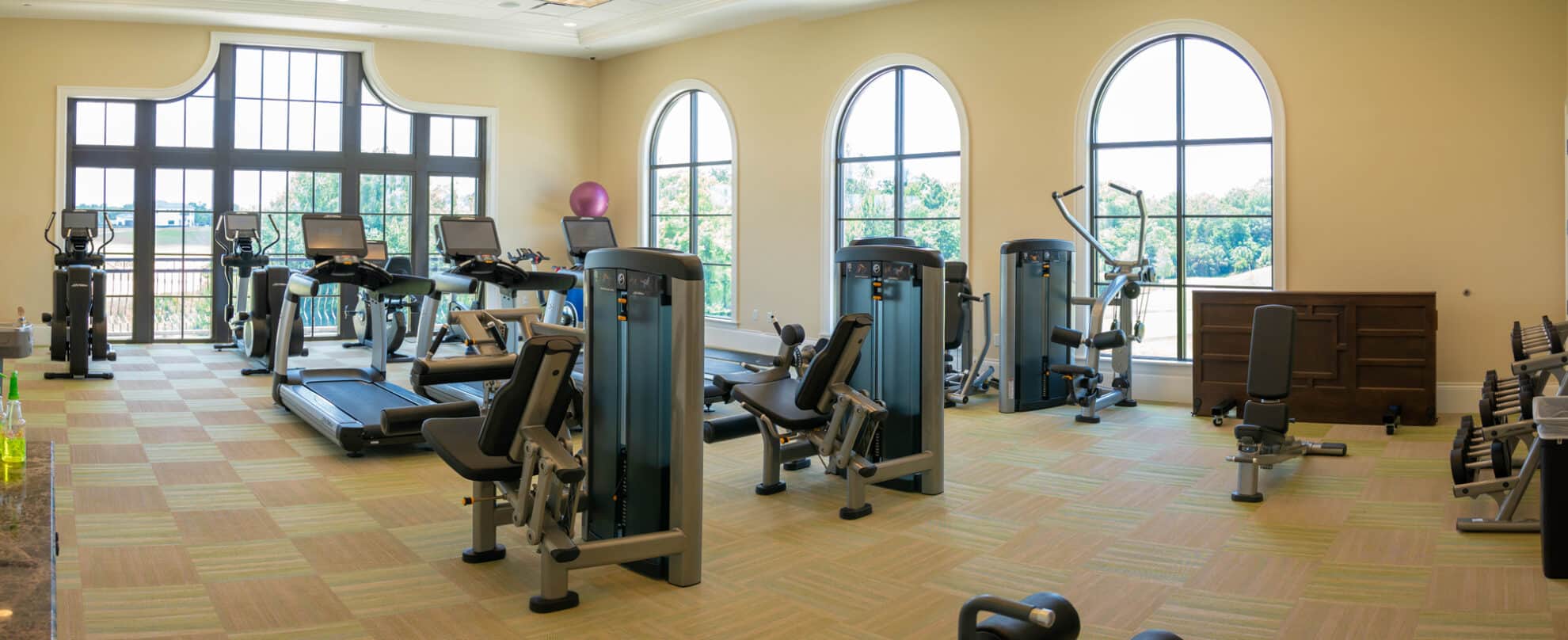 Fitness room at the Bear’s Den Resort Orlando’s Nicklaus Clubhouse.