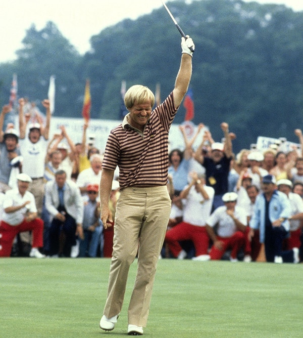 Jack Nicklaus at the 1980 U.S. Open golf tournament.