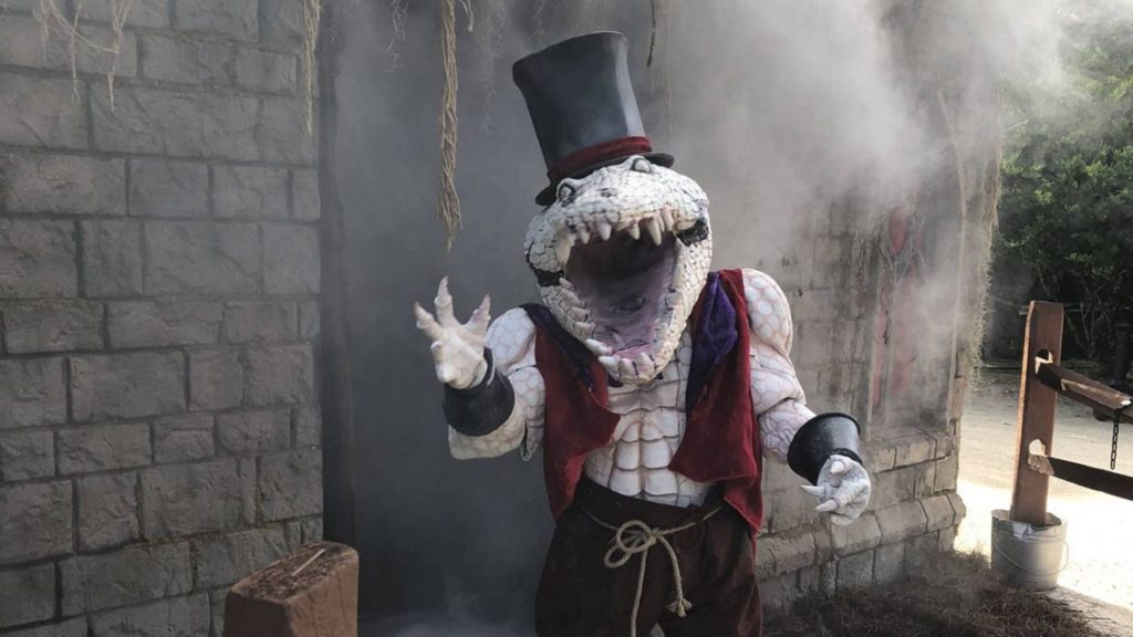 Scary Alligator Man At Bear's Den Resort Orlando.