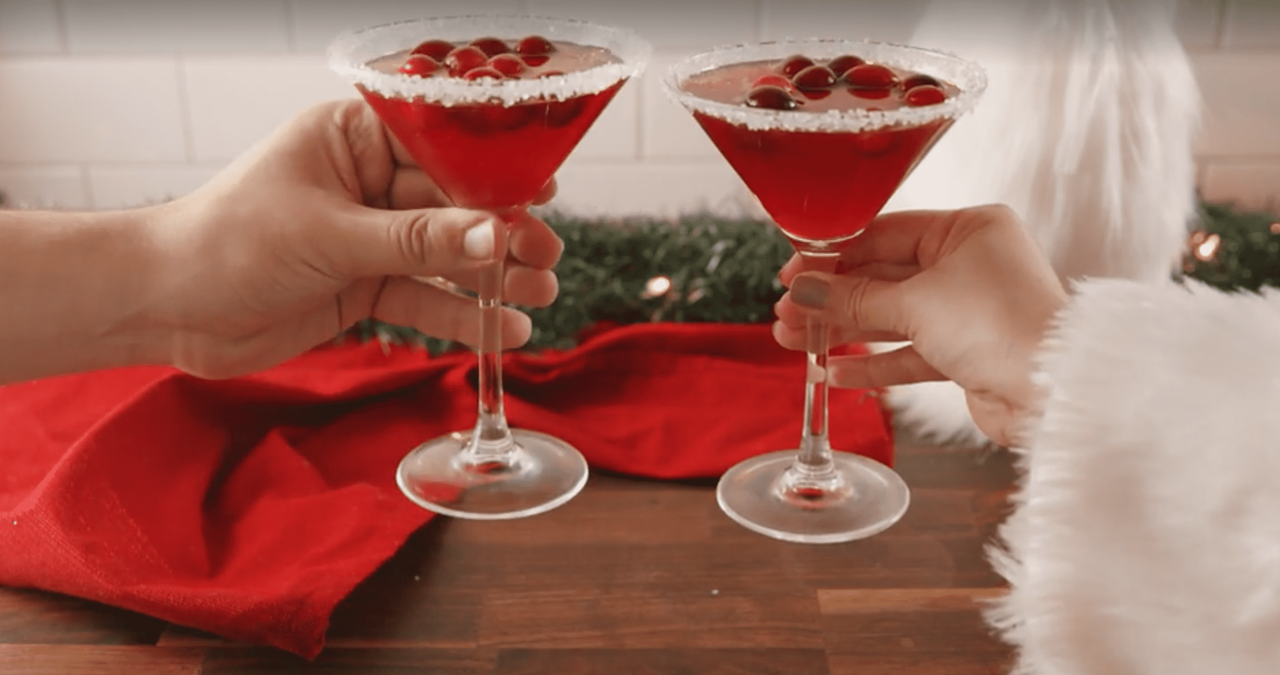 People Toasting Holiday Inspired Cocktails At Bear's Den Resort Orlando.