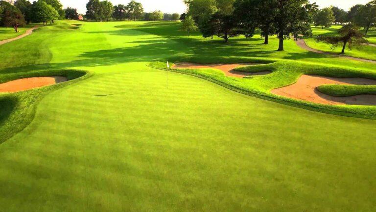 Golf course green at Dubsdread Golf Course in Orlando, Florida