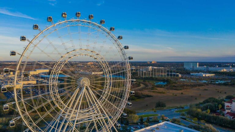 View of the Wheel at Icon Park in Orlando, Florida