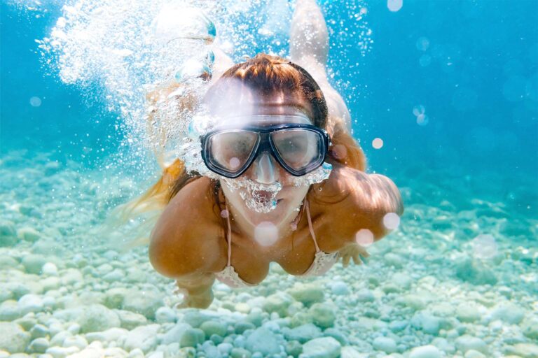 Woman snorkeling